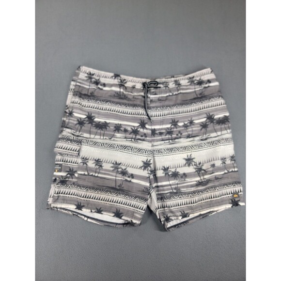 Quiksilver Waterman Shorts Mens Large Palm Tree Board Swim Trunks Swimwear - Picture 1 of 11